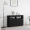 Bufet Negru Lemn Ingineresc 116 x 30 x 75 cm Bufet Rectangular
