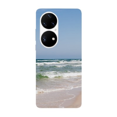 Husa compatibila cu Huawei P50 Pro model Clear sky over beach, Silicon, TPU, Viceversa foto