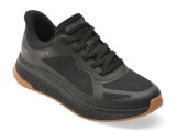 Cumpara ieftin Pantofi sport SKECHERS negri, BOBS SQUAD 4, din material textil