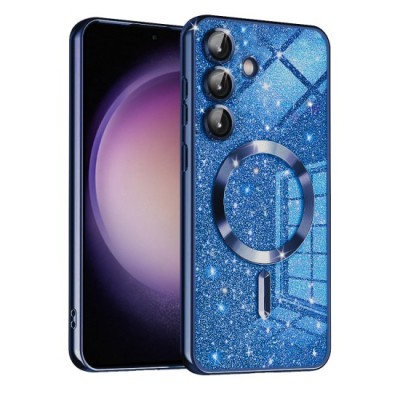 Husa pentru Samsung Galaxy S23 FE - Techsuit Luxury Glitter MagSafe - Deep Blue foto