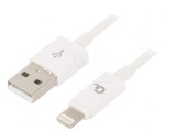 Cablu USB 2.0 Lightning 1m Alb, Gembird