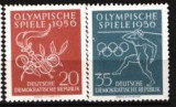 GERMANIA (DDR) 1956 &ndash; SPORT. JOCURI OLIMPICE. NESTAMPILATA CU SARNIERA, F142