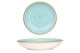 Bonna Farfurie ad&acirc;ncă - Aqua - Porţelan - 20 cm (500cc) - set de 6