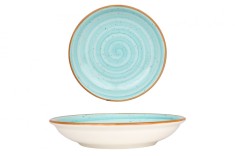 Bonna Farfurie ad&acirc;ncă - Aqua - Porţelan - 20 cm (500cc) - set de 6