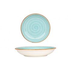Bonna Farfurie ad&acirc;ncă - Aqua - Porţelan - 20 cm (500cc) - set de 6