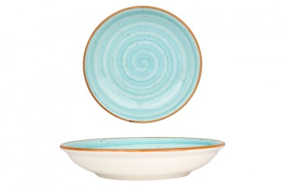 Bonna Farfurie ad&amp;acirc;ncă - Aqua - Porţelan - 20 cm (500cc) - set de 6 foto