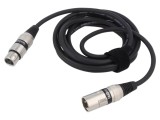 Cablu XLR 3 Pin Masculin Feminin 3m Negru