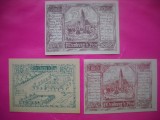 HOPCT BANCNOTA NOTGELD NR 134 ALTENBURG - SET 3 BUC - 10 ,20 SI 50 HELLER 1921 -AUSTRIA-UNC