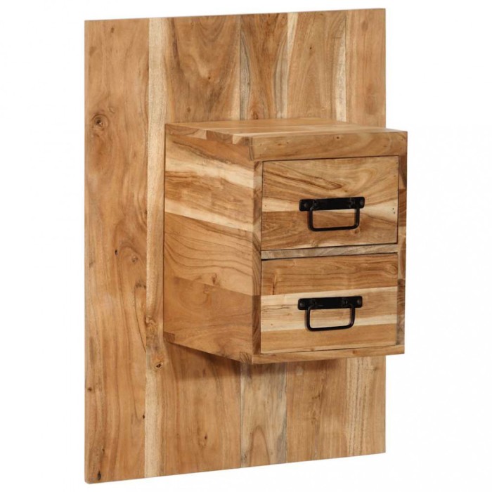 Gossi noptiera, 60x32x80 cm, lemn masiv de acacia