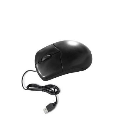 Mouse NOU cu fir, Conectare USB, Negru foto