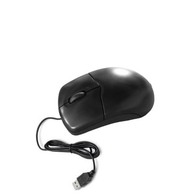 Mouse NOU cu fir, Conectare USB, Negru foto