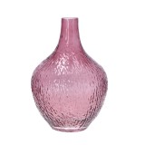 Vaza flori sticla roz 21,5 x 30,5 cm