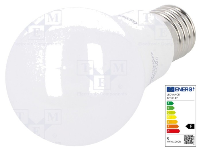 Lampă LED E27 6W 6500K 500lm