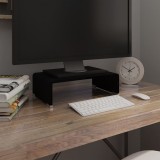 Stativ TV/Suport monitor, sticlă, 40 x 25 x 11 cm, negru