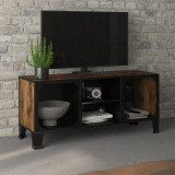 Dulap TV ,maro,105x36x47 cm,metal si MDF GartenMobel Dekor, vidaXL