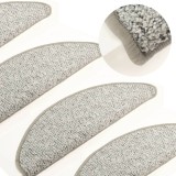 Cumpara ieftin Covorașe pentru trepte scară, 15 buc., gri deschis, 56x17x3 cm