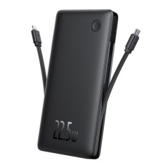 POWER BANK Baseus Airpow lite, 10000mAh, 22.5W, 1 x USB; 1 cablu x USB Type-C, 1 cablu x Iphone Lightning, total 3A, negru, &amp;quot;P10067501123-00&amp;quot; (timbru foto