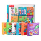 Set Cărți Textile, Fisher Price, 6 Bucăți, Dezvoltare Vizuală, Recunoaștere Forme, Multicolor