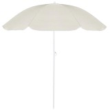 Umbrela de plaja pliabila cu inclinare reglabila, diametru 160 cm, bej Household NewTrend