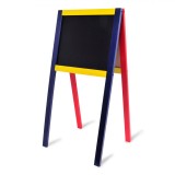 Tablă Dublă, Model 40x80cm, Culoare Multicolor, Față Albă pentru Carioci, Față Neagră pentru Creta