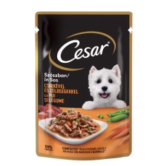 Cesar plic cu Vita si Legume, Pui si Legume 100g Pui si legume