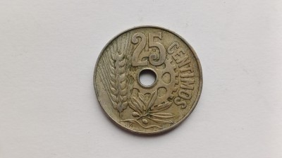 Spania -25 Centimos 1934 foto
