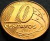 Moneda 10 CENTAVOS - BRAZILIA, anul 2017 *cod 4903, America Centrala si de Sud
