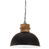 Cumpara ieftin Lampă suspendată industrială, 25 W, negru, 42 cm, mango, E27