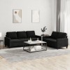 VidaXL Set de canapele cu perne, 2 piese, negru, catifea 3201521