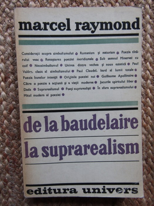 Marcel Raymond - De la Baudelaire la suprarealism
