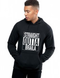 Cumpara ieftin Hanorac Barbati Negru - Straight Outta Braila - S, THEICONIC