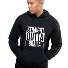 Hanorac Barbati Negru - Straight Outta Braila - 2XL