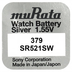 Baterie de ceas Murata 379 AG0 SR521SW 1.55V 1Bucata /Set foto