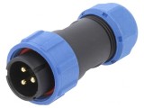Conector Circular 3 PIN 3A IP67 500V pe Cablu, CONNFLY