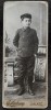 Fotografie pe carton, baiat in uniforma, 1905