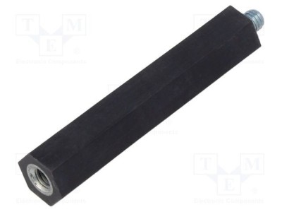 Bucșă izolantă BM GROUP M6 70mm poliester neagră UL94V-0 foto