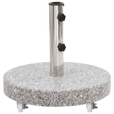 Gossi suport umbrela de soare, gri, 30 kg, granit, rotund foto