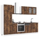 vidaXL Set dulap de bucătărie din 8 piese &bdquo;Kalmar&rdquo; stejar afumat Lemn