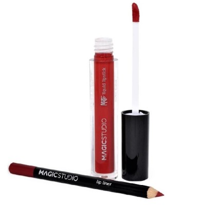 Set Perfect Lips ruj lichid mat si creion contur Nr.3 Rosu foto