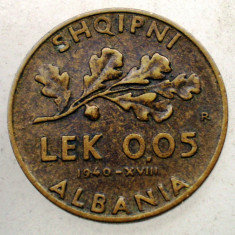 1.883 ALBANIA WWII OCUPATIE ITALIANA 0,05 LEK 1940 R