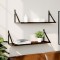 vidaXL Rafturi de perete, 2 buc., stejar fumuriu, 80x25x25,5 cm, lemn 836340
