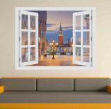 Cumpara ieftin Fereastra cu efect 3D - Piata Sf. Marcu din Venetia - 119x93 cm