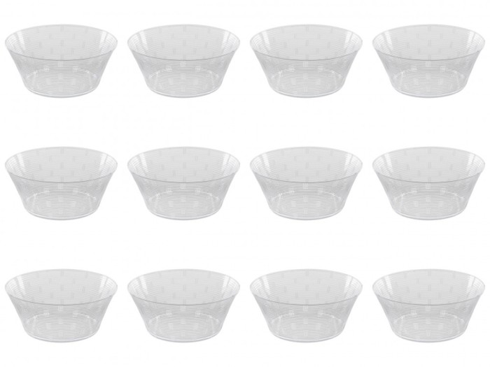 Set boluri, 12 piese, 3.42 l, Plastic, Transparent