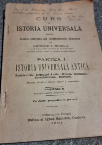 George I. Busila - Curs de Istoria Universala Partea I