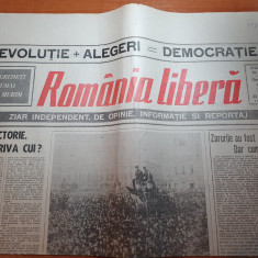 ziarul romania libera 22 mai 1990 - 5 luni de la revolutie