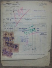 Lot documente marfa Italia/2 facturi, certificat origine, buletin de import 1942