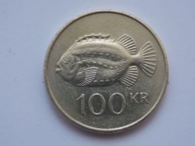 100 KRONUR 1995 ISLANDA foto