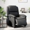 vidaXL Fotoliu rabatabil electric, negru, piele naturală 3204254