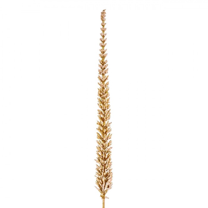 Crenguță Decorativă de Crăciun, Chiparos, 40.5cm, Culoare Aurie, Glitter