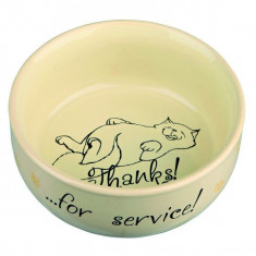 Castron înalt din ceramică pentru pisici, cu imagine - 0,3l